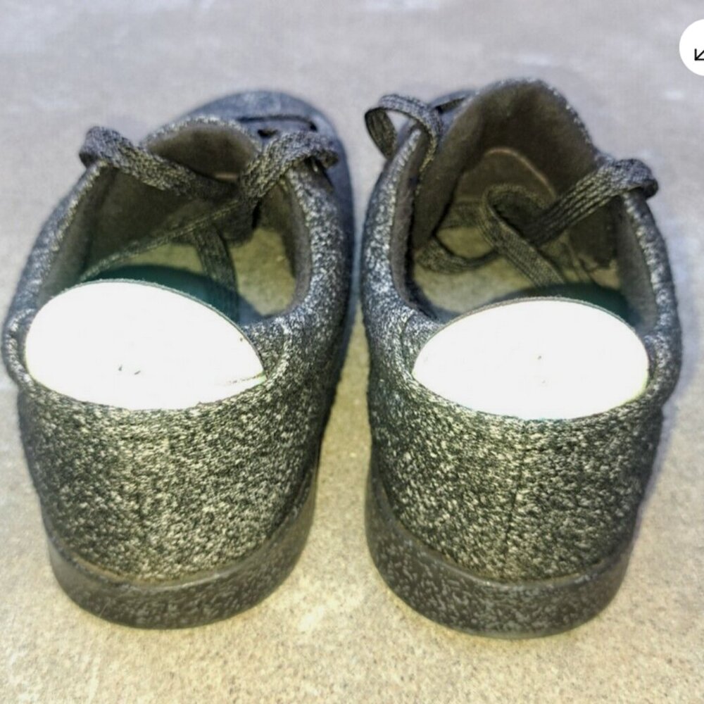 WOMEN'S SIZE 8 ALLBIRDS WP WOOL PIPERS SHOES HEATHERED BLACK REFLECTIVE